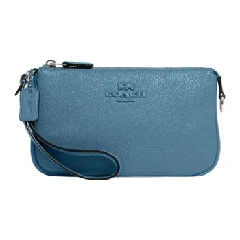 COACH Nolita Cow Leather Shoulder Bag Portable Clutch Medium Size Women's Blue
