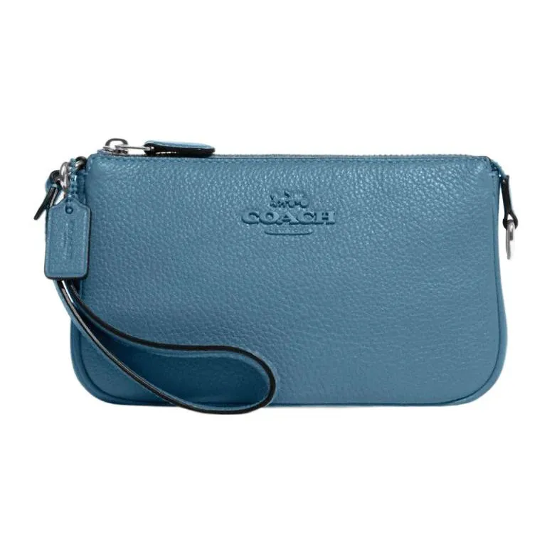 COACH Nolita Cow Leather Shoulder Bag Portable Clutch Medium Size Women's Blue-0