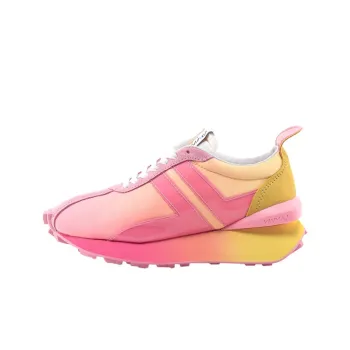 Lanvin Bumpr Slip Resistant Low Top Sports Lifestyle Casual Shoes Women's Pink Yellow