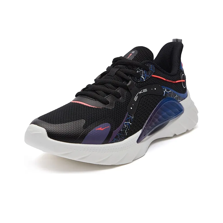 Erke Low-Top Running Shoes Men's Black Blue-2