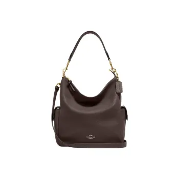 COACH Pennie Refined Grain Leather With Suede Portable Crossbody Bag, Shoulder Bag Tubas Women's Tan