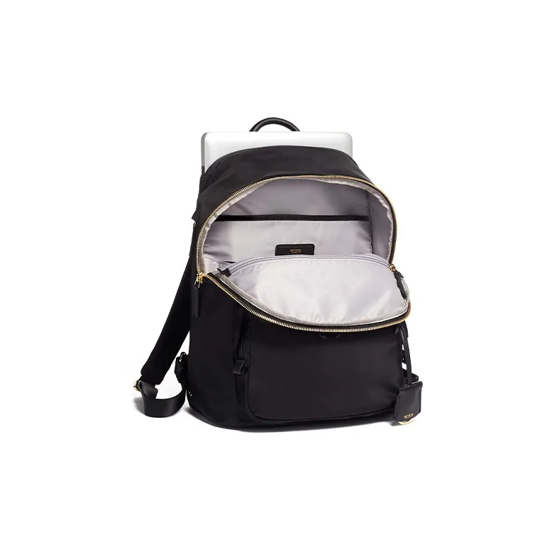 TUMI Voyageur Nylon Backpack Regular Unisex Black/Black Gold-2
