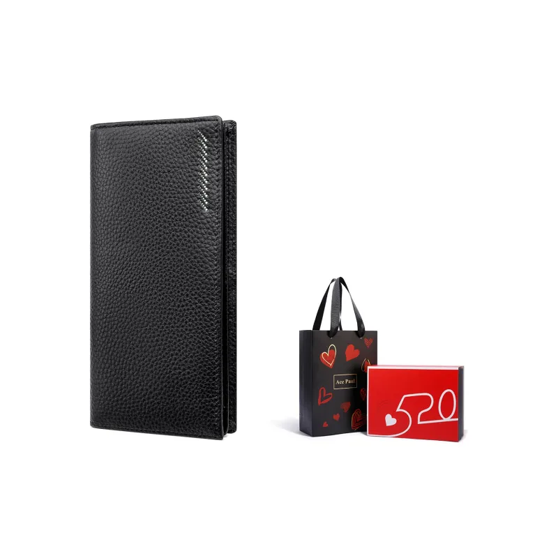 Ace Paul Cow Leather Wallet Men's Black-24