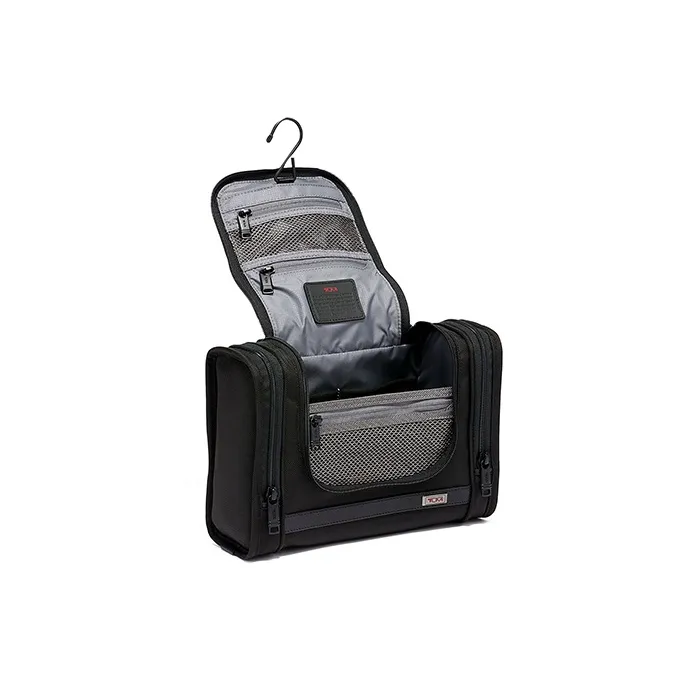 TUMI Alpha 3 Nylon Toiletry Bag, Travel Bag Large Size Unisex Black-3