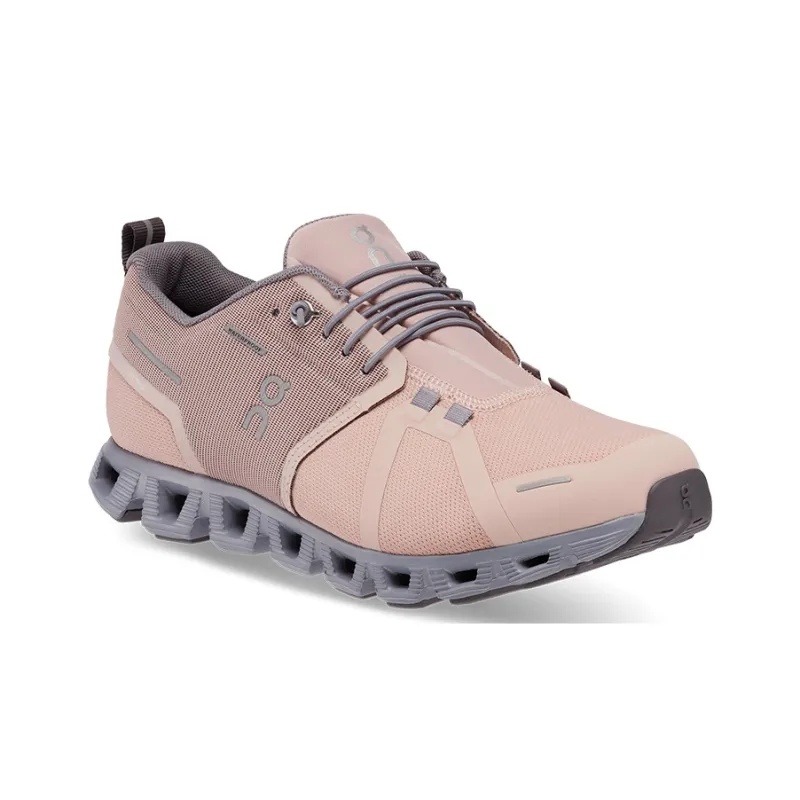 On Running Cloud 5 Waterproof Rose Fossil Women's-2