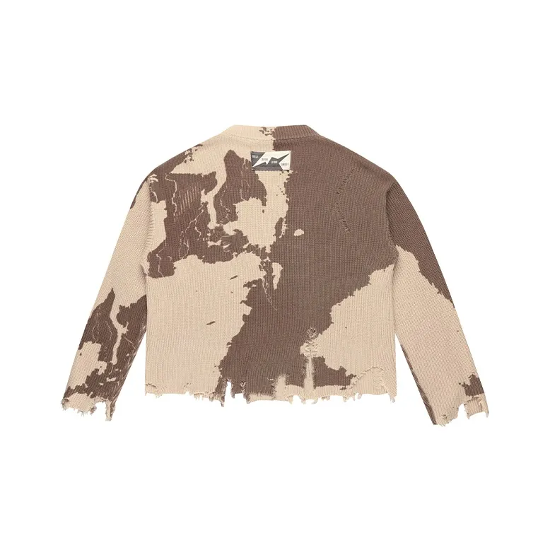 Createexploreexpandconquer Distressed-finish Sweater-1