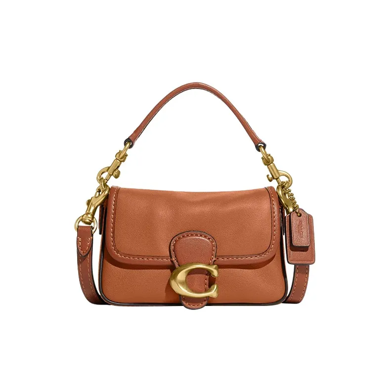 COACH Tabby Smooth Cow Leather Shoulder Bag Crossbody Bag Handbag Mini Women's Brown-0