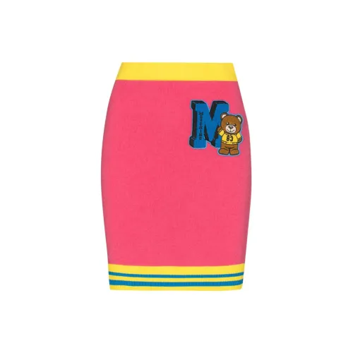 MOSCHINO Casual Short Skirts Women's Rose Red