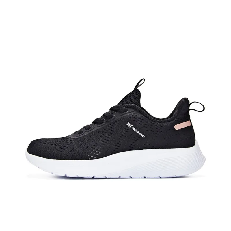 361° Breathable Low Top Running Shoes Women's Black Pink-0