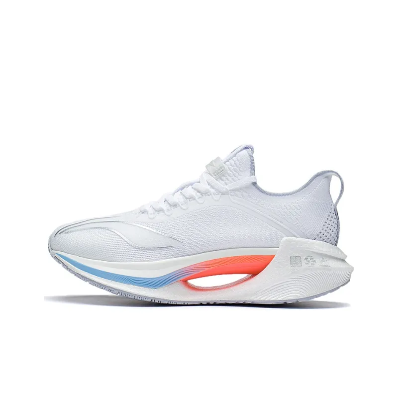 LiNing Jueying Essential Cushioning Breathable Rebound Low Top Casual Running Shoes Men's White Silver-0