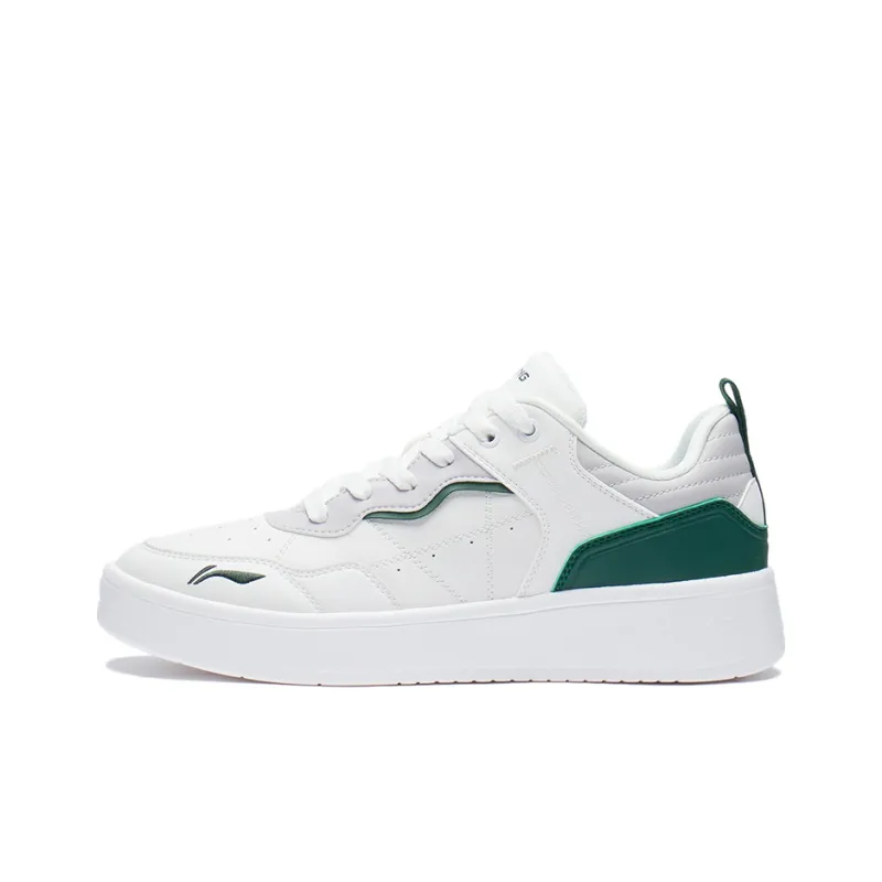 LiNing The Beginning Of The Line Breathable Low-Top Skateboard Shoes Men's White Green-0