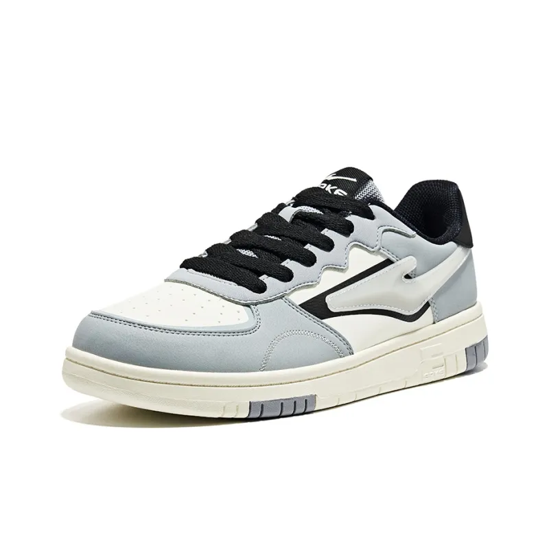 Erke No Master No Collection Anti Slip Wear Resistant Low Top Skateboard Shoes Men's Ivory Slate Gray-2