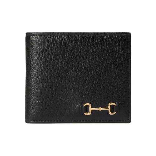 GUCCI Leather Wallet Men's Black