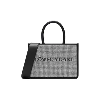 COWEC YCAKI Synthetic Leather Handbag, Shoulder Bag, Crossbody Bag Medium Size Women's Silver