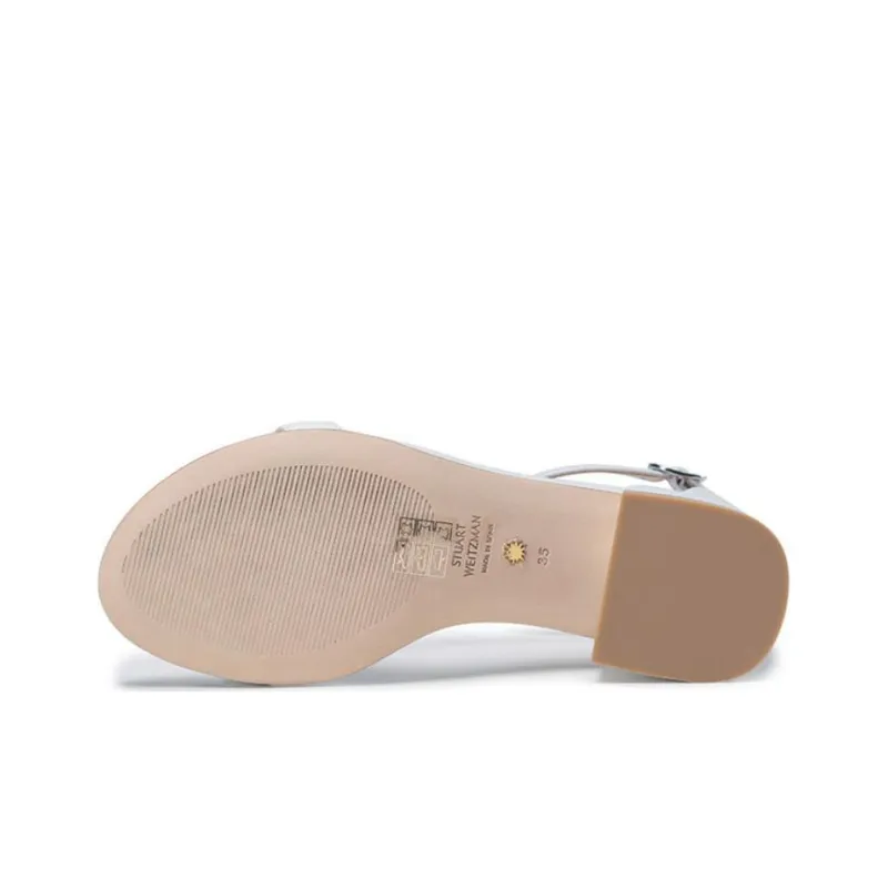 Stuart Weitzman/SW One Strap Sandals Women's White-5
