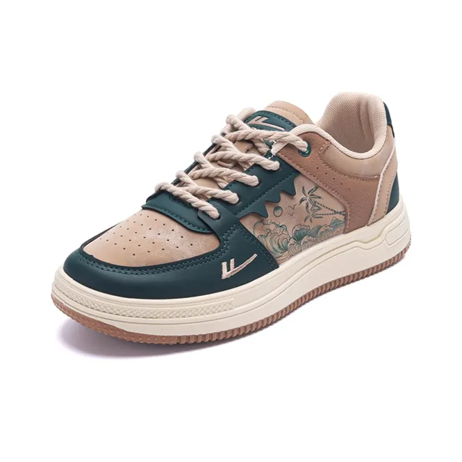 Warrior Coverage Thermal Slip Resistant Low Top Skateboard Shoes Green-1