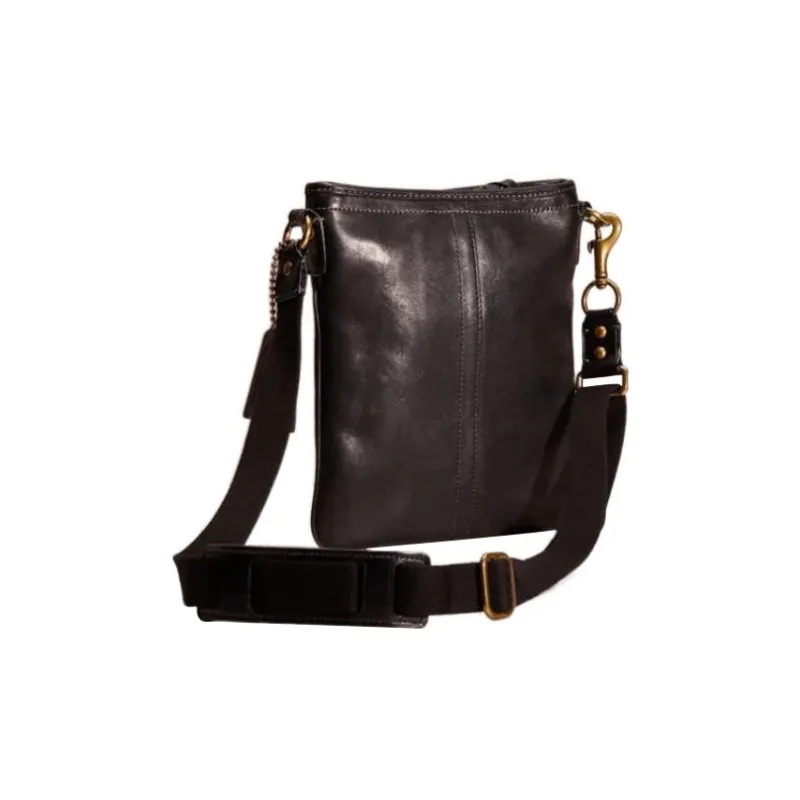 COACH Bleecker Leather Crossbody Bag Shoulder Bag Women's Black-1