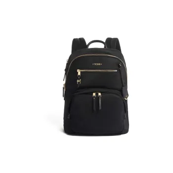 TUMI Voyageur Nylon Backpack Regular Unisex Black/Black Gold