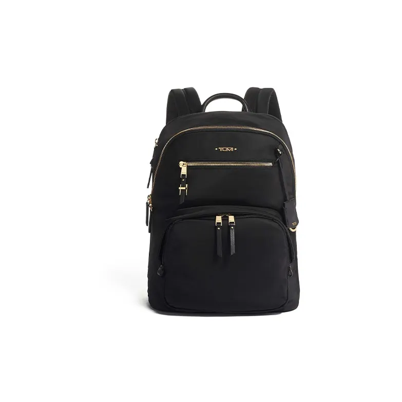 TUMI Voyageur Nylon Backpack Regular Unisex Black/Black Gold-0