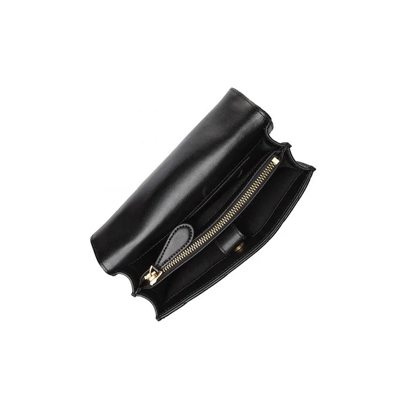 PINKO Puff Sheepskin With Cow Leather Crossbody Bag Trumpets Women's Black-3