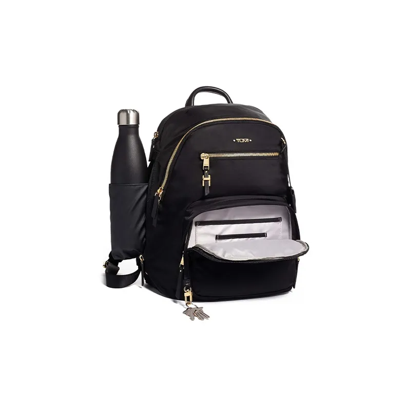 TUMI Voyageur Nylon Backpack Regular Unisex Black/Black Gold-3