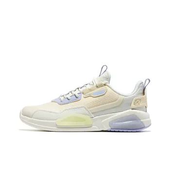 Erke Drifting Durable Breathable Low Top Running Shoes Women's Oak Buds White Light Lilacs