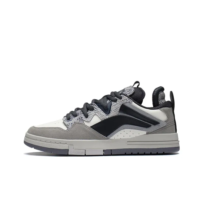 LINING Wei Wu PRO Skateboard Shoes Men Low Top Round Moon Gray/Ecru/Black-0
