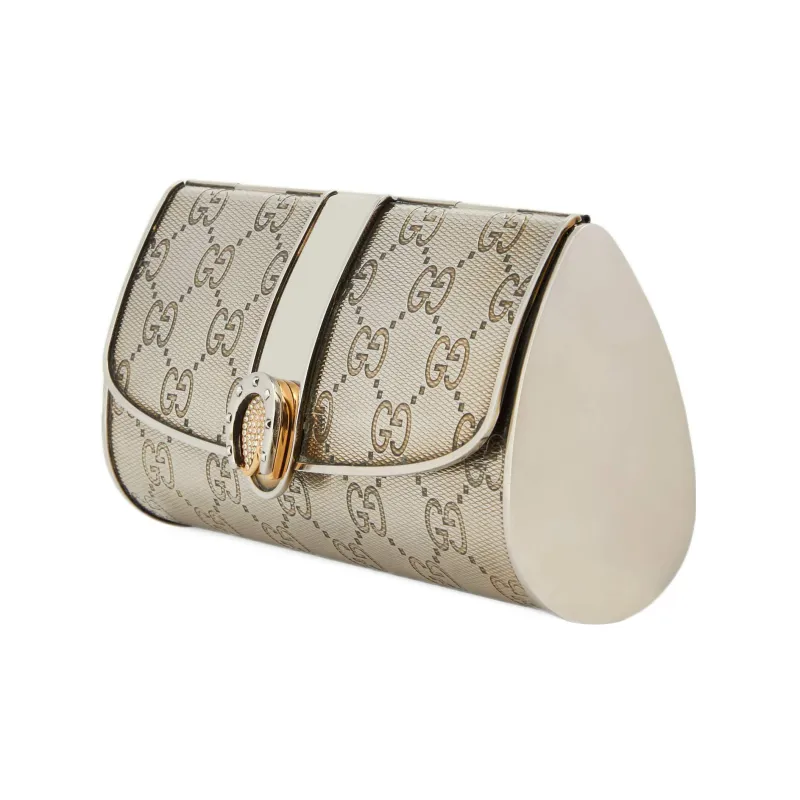 GUCCI Crystal Clutch Women's Silver-2
