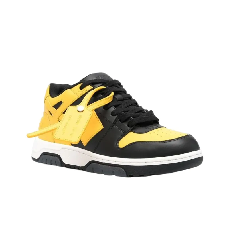 OFF WHITE Out Of Office Ooo Low Tops Black Yellow-1