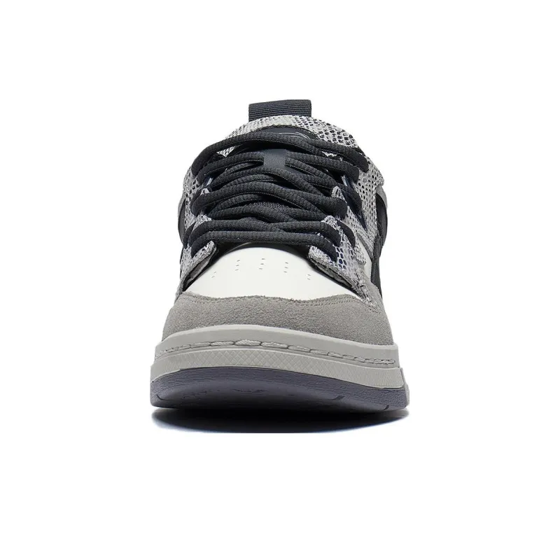 LINING Wei Wu PRO Skateboard Shoes Men Low Top Round Moon Gray/Ecru/Black-4