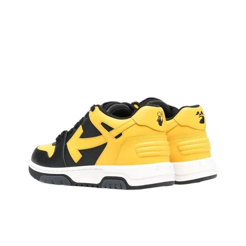 OFF WHITE Out Of Office Ooo Low Tops Black Yellow-3