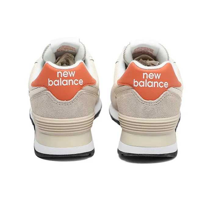 New Balance 574 Calm Taupe Orange Women's-3