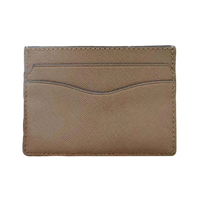 TORY BURCH Emerson Leather Card Holder Women's Brown-1
