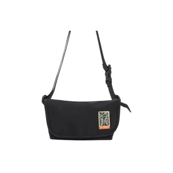 Anta Life Collection Nylon PU Shoulder Bag Crossbody Bag Regular Unisex Basic Black