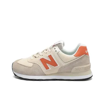 New Balance 574 Calm Taupe Orange Women's