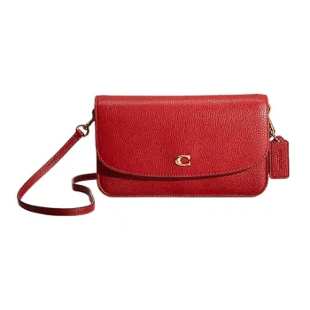 COACH Hayden Polished Pebbled Leather Shoulder Bag, Crossbody Bag Women's Red