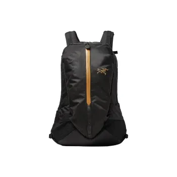 Arcteryx ARRO Nylon Storage Bag Backpack Unisex Black Gold 24K