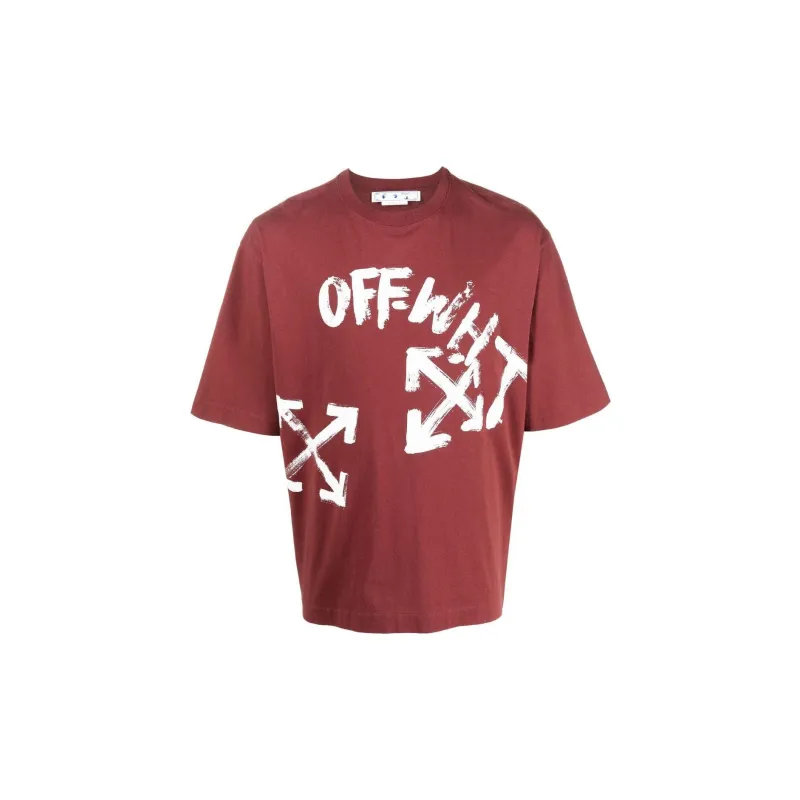 OFF WHITE Paint Script Over Skate T shirt-0