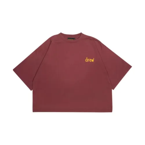 Drew House T-Shirts Unisex Dark Red