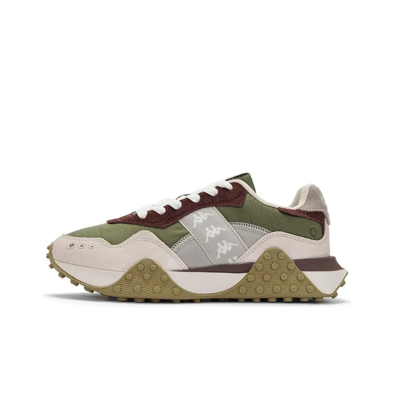 Kappa Low Top Training Running Shoes Unisex Green White Brown Gray-0