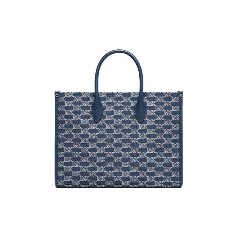 MICHAEL KORS Fabric With Canvas Tote Bag, Shopping Bag, Handbag, Crossbody Bag Medium Size Women's Marine Blue-2