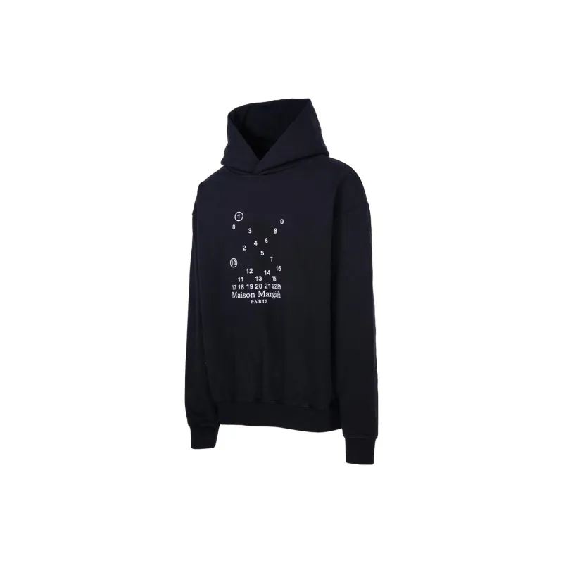 Maison Margiela Logo Printed Long Sleeved Hoodie-2