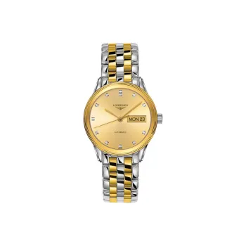LONGINES Military Flag Collection Automatic Mechanical Movement Men's Watch Gold Dial