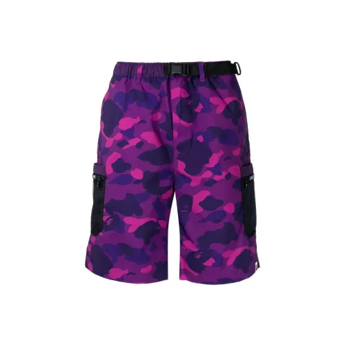 A BATHING APE Bape Cargo Shorts Men Purple