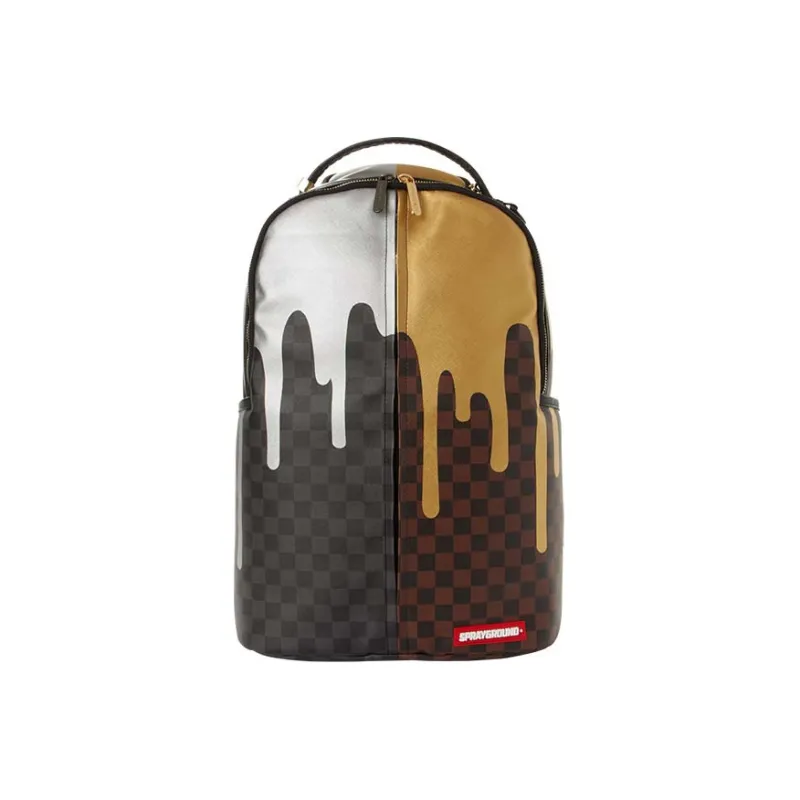 SPRAYGROUND Artificial Leather Laminated Fabric Backpack Large Size Unisex Plaid Multicolor-0