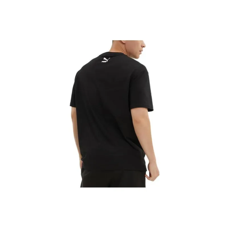 PUMA Tennis Club Graphic T Shirts Men Black-1