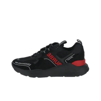 Burberry Sean Low Top Sports Casual Shoes Men Black Red