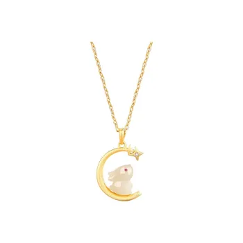 LISM Necklaces Women's Star Moon Cute Rabbit Necklace