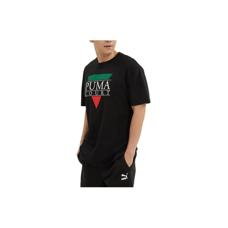 PUMA Tennis Club Graphic T Shirts Men Black-2