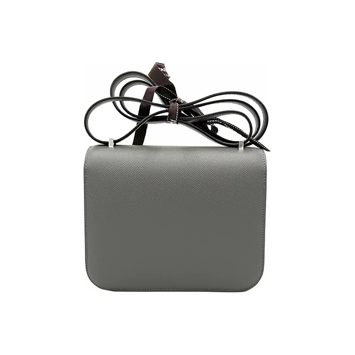 HERMES Constance Cow Leather Shoulder Bag Crossbody Bag Mini Women's 0L Grismeyer Cumulonimbus Gray-1